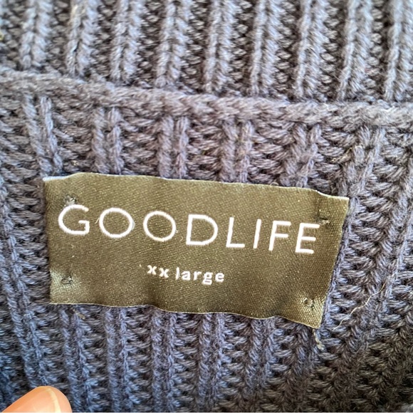 NWT Men’s Goodlife Shaker Knit Cotton Navy Sweater Size XXL - Picture 6 of 11
